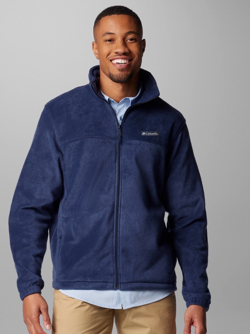 Columbia Men's Navy Full-Zip Fleece Jacket